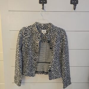 Black and White Patterned Blazer